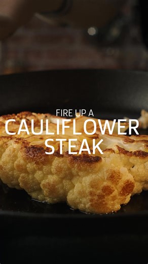 Cook, get ready to fire up a Cauliflower steak with a hot pan & a little new Lurpak ® Plant Based. | Lurpak