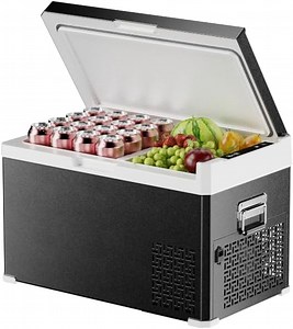 30L Kompressor Kühlbox mit Dualzone -20°C bis 20°C,Mobiler Camping kühlschrank für Auto/LKW/Boot,12/24/230V Elektrische Kühlbox mit Trennwand