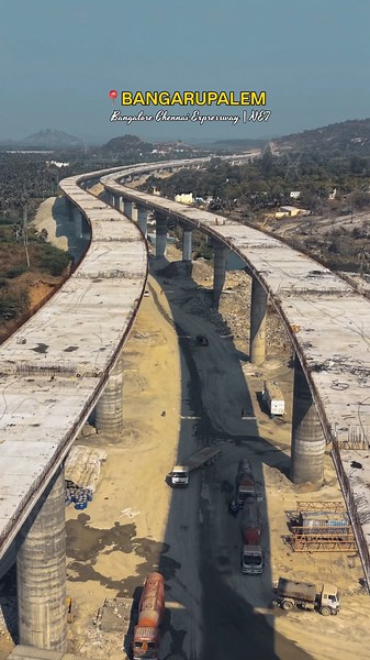 Bangalore Chennai Expressway Update📍Bangarupalem, Mogili Ghat Section work progress at full speed!