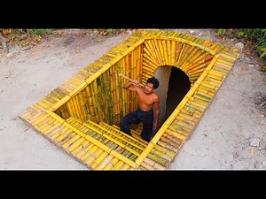 45Days Building Underground House with Swimming Pool And Decoration Underground Room