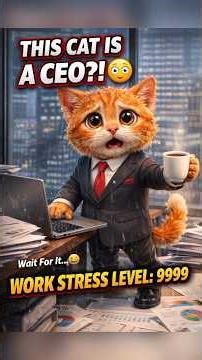 This Cat Is a CEO?! 😳 You Won’t Believe What Happens! #CatCEO#FunnyCat#Relatable#OfficeLife#shorts