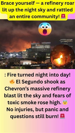 🔥 El Segundo Explosion Shocks California 🌆 Massive Chevron Refinery Fire! 🚨