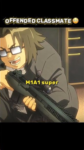 Quiet classmate knows about weapons 😯😰 | #anime #animemoments