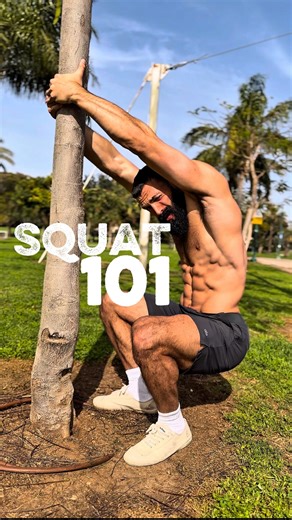 Roye Goldschmidt on Instagram: "Squat 101 This is one of the most common ways to get into a squat. The question is, can it actually build one? The pole removes the load from your hips and ankles. Without that load, your mobility won’t change. What we need to do is teach the body to carry its own weight. 1. Squat downhill. A friendly way to start squatting and feel how it should be in the passive range. It lowers the mobility demand, so you can load the squat with control. 2. Elevate your heels a