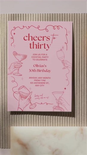 𝐘𝐨𝐮𝐫 𝟑𝟎𝐭𝐡 𝐝𝐞𝐬𝐞𝐫𝐯𝐞𝐬 𝐬𝐨𝐦𝐞𝐭𝐡𝐢𝐧𝐠 𝐬𝐭𝐲𝐥𝐢𝐬𝐡. This editable “Cheers to Thirty” invite keeps things modern, minimal, and perfect for a classy celebration. Personalise in minutes, send digitally or print at home, and set the tone for a night that feels grown-up but fun. 🍸 𝐃𝐨𝐰𝐧𝐥𝐨𝐚𝐝 𝐭𝐨𝐝𝐚𝐲 𝐭𝐨 𝐜𝐫𝐞𝐚𝐭𝐞 𝐲𝐨𝐮𝐫 𝐩𝐞𝐫𝐟𝐞𝐜𝐭 𝟑𝟎𝐭𝐡 𝐛𝐢𝐫𝐭𝐡𝐝𝐚𝐲 𝐢𝐧𝐯𝐢𝐭𝐞: https://www.etsy.com/uk/listing/4307607997/30th-birthday-card-template-editable #BirthdayInvit