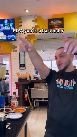 One Night Taco Stand on Instagram: "Behind the bar reality 🍹😃🙄🤣 Join us for Happy Hour every day, 2–6 PM (bar only) #relatable #bartenderlife #happyhourjax #fyp #fypシ"