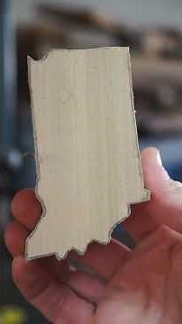 Making Indiana out of Tulip Poplar | Official State Tree Map #shorts #trees #wood