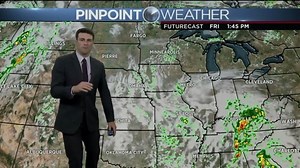 Greg Dutra forecasts scattered showers, low 70s for Friday