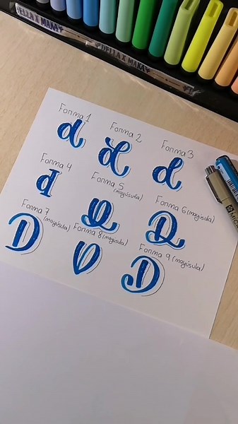 Ideas para hacer la letra D en lettering
