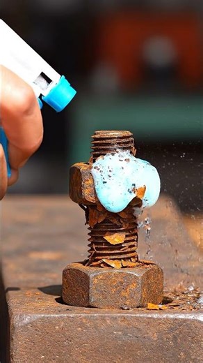 Rusty Bolt Cleaning in Satisfying Macro