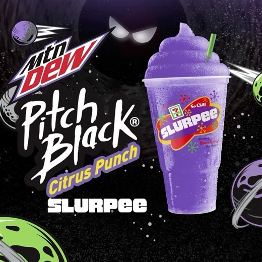 1.7K views · 200 reactions | MTN DEW PITCH BLACK® Slurpee - flavour from beyond awaits @7elevencanada . | Mountain Dew Canada | Facebook