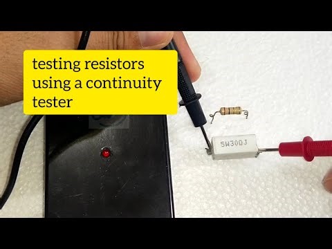How to test resistors using a continuity tester