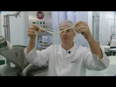 What Makes String Cheese Stringy?