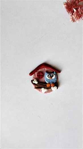 Handcrafted Clay Owl | Satisfying Clay Art #shorts #youtubeshorts #artwork #shortsfeed #diy#clay