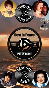 R.I.P. PATSY CLINE Died On March 5th, 1963 "CRAZY" Song Link: https://youtu.be/i4Bs8kSz4pY?si=3hgL2Igc528YWn_7 | DJ Rays Music | Facebook