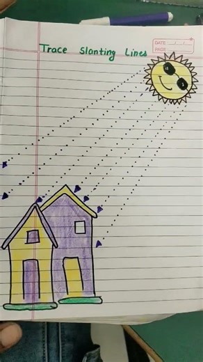 #kids learning # slanting line #art #drawing