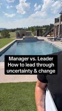 How to lead through uncertainty & change like a leader not a manager 🔥🙌🏻 #management #leadership