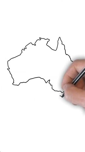 How to draw Australia map​ #howtodraw #australia #mapdrawing #geography #arttutorial #art #worldmap