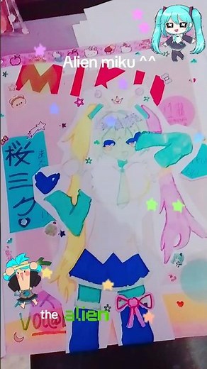 Alien Miku the Alien 😛😛😛😛😛😛😛😛😛😛😛😛 #iateyourchild #art #miku #fypシ #trending #shorts #sketchbook