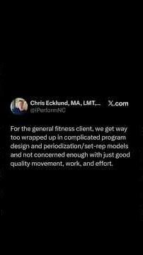 Reps don't matter #ProgramDesign #PersonalTrainer #MenOver40 #StrengthTraining #ExecutiveFitness