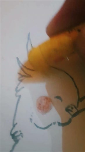Cute Cockatiel Drawing 🐦✨ Little Bird Big Happiness 💛 #shorts #art