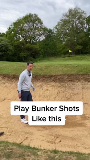 Play bunker shots like this #golf #golftiktok #golftips