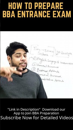 How to prepare BBA Entrance Exam exam pattern syllabus complete details 🔥🔥