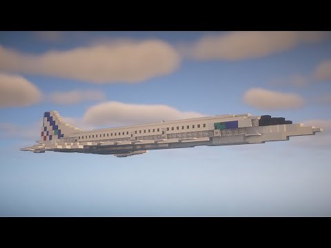 Minecraft: How to build the Concorde in Minecraft (landed+flight mode) Minecraft Concorde Tutorial