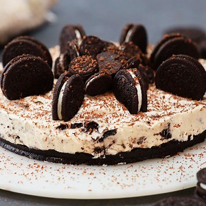 1.8K views · 91 reactions | Oreos... cheesecake... vegan...? YES! Oreos are such a great vegan surprise, and sticking to their American roots, they are perfect for a cheesecake and this one is everything you want it to be. Over the top, indulgent, celebrational and just perfect! Who else loves a good old cheesecake? Let us know down below! Big Love, Henry & Ian x #bosh #vegan #veganmainstream | Bosh | Facebook