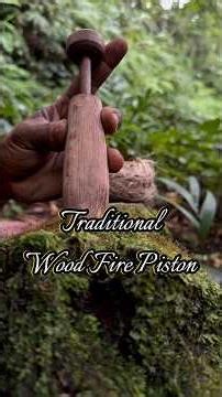 Traditional fire piston #primitivefirelighting #firemaking