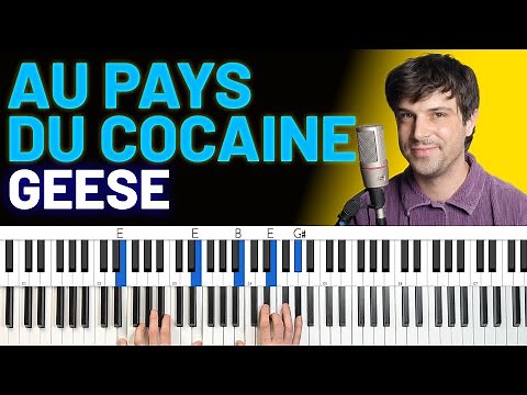 How To Play "Au Pays du Cocaine" by Geese [Piano Tutorial + Chord Chart]