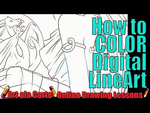 How to COLOR line art on the Computer