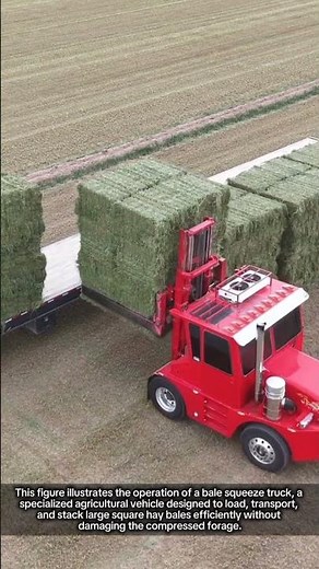 Large Square Hay Bale Handling Using a Bale Squeeze Truck !! #innovation #work
