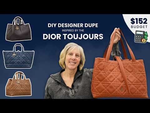 How to Make a Dior Toujours Inspired Bag 🧵 Designer Dupe Sewing Tutorial