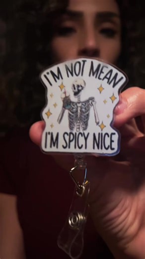 Changing up my badge reel before shift “ I might be laid back , but I can lean forward real quick “ 😉😉#nursesoftiktok #nightshift #rnlife #nursehumor #nursetok