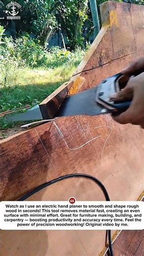 Electric Hand Planer vs Thick Wood – Fast, Clean, & Satisfying Woodworking!