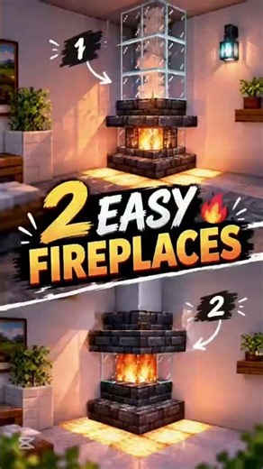 2 EASY FIREPLACE IDEAS for Your Minecraft House! 🔥🏡