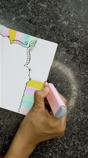 how to make cute front page design for project work 🥰 easy ideas ✨ #shorts #shortsfeed