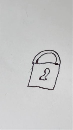 How to draw a key lock 🔒 #shorts ￼
