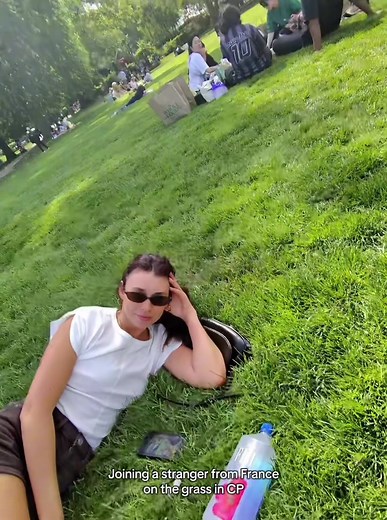 Conversation with a Stranger from France in Central Park Grass