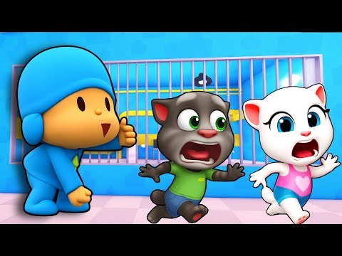 Talking Tom plays: Pocoyo Roblox - My Talking Tom and Friends #Roblox #talkingtom