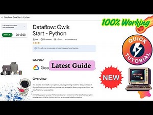 [NEW] Dataflow: Qwik Start - Python || #GSP207 | #qwiklabs #arcade