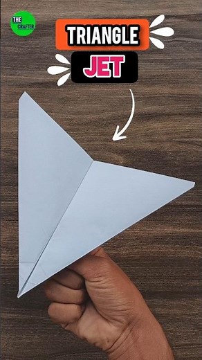 How to make the unique paper triangle plane , 💥 homemade origami Paper triangle shape airplane 🤩
