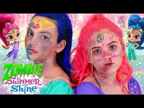 Shimmer and Shine Zombie Makeup Tutorial! Halloween Costume Tutorial!
