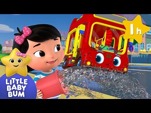 Muddy Puddles Bus Wash Song ⭐ LittleBabyBum Nursery Rhymes - One Hour Baby Songs Mix - Videos For Kids