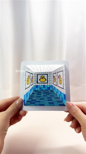 DIY Naked-Eye 3D🐥Stereoscopic Painting #DIY #art #Handmade #paperdiy