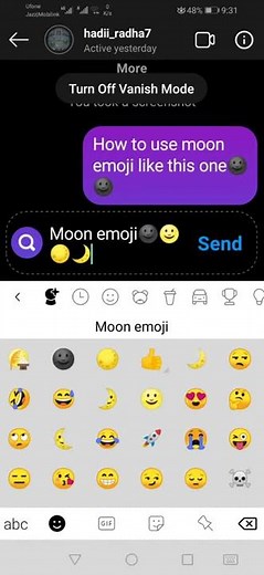 How to use moon emoji ( for those who don't know) 🌚