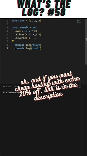 Array Method Chaining Twist in JavaScript 🔄 | What’s the Log? 58