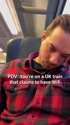 And apparently there’s no such thing as 4G in the countryside… Paying peak prices on trains to stare at a loading wheel, no signal, no service, just vibes 🤷‍♂️ #UKComedy #TrainWiFi #BritishProblems #CommuterLife #PublicTransport @British Memes @LADbible @Very British Problems @Uk memes
