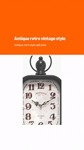 Menterry Small Retro Rectangle Wall Clock, Black Antique Vintage Style Battery Operated Silent Decor Wall Clocks for Farmhouse,Bedroom,Kitchen,Bathroom (11" H x 6.1" W)